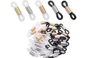 XPEX 50 Pezzi Cordino Occhiali, Catena Del Cavo, Gommini Per Occhiali, Estremità Degli Occhiali In Silicone, Regolabili Estremità Cinturino Lungo Regolabile