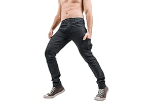 Instinct I Pantaloni Cargo Uomo in Cotone, Pantaloni con Tasche Laterali Uomo, Pantalone Tasconato Uomo Multitasche Cargo Uomo Slim Fit W9