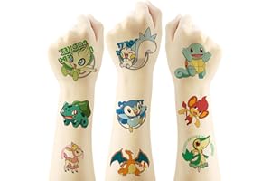 YANGSIW Tatouage Temporaire pour Enfant, 20pcs Etanche Mignons Tatouage Ephémère Kit Tatoo pour garcon fille Et fête d'anniversair(5 * 5cm)