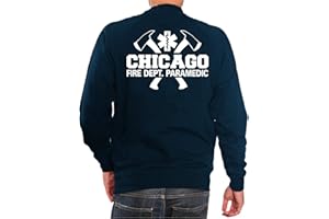 feuer1 Chicago Fire Dept. Navy Sweatshirt with Axes - Paramedic