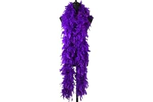 WANGRUIDA 2 Yardas 90 Gramos de Plumas de Pavo Morado Chandelle Boa Bailando boda Manualidades Fiesta, Gisfraz de Halloween Decoratio