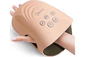 COTSOCO Masajeador de mano eléctrico para masaje de palma, masajeador de acupresión inalámbrico con compresor de presión de aire/calor/recargable para artritis, entumecimiento de los dedos alivio del frío