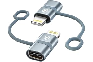 YEONPHOM Adaptador USB C a Lightning, 2Pack Adaptador USB C Hembra a Lightning Macho PD Carga Rápida y Sincronización de Datos para iPhone 14 Pro Max 13 12 11 X XR,iPad/AirPods, No para Auriculares/Audio/OTG
