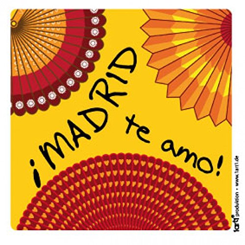 1art1 100827 Madrid - Te Amo Poster-Sticker Tattoo Aufkleber 9 x 9 cm