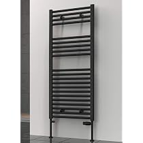 Reina Straight Heated Towel Warmer, Modern Towel Radiator Wall Mounted,  Flat Heating Ladder, Bathroom Accessories, Towel Rail with Fixtures, 1800mm  x 500mm (Black) : Amazon.co.uk: Home u0026 Kitchen