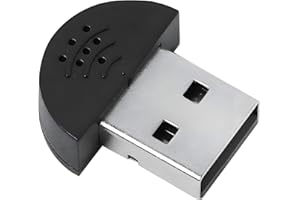 Fuitke Mini USB Microphone for PC, 360° Omnidirectional Studio Speech Audio MIC Adapter Portable Plug-and-play Driver-free Desktop and Laptop Microphones for Computer