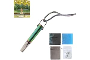 SIEBKORB Anxiety Breathing Necklace with Resistance, Flavoured Air Breathlace, Filter Natural Essential Oil Breath Quitgo Breathing Necklace Stress Anxiety Relief Chain for Adults (Rainbow)