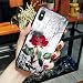 Produktbild LianHuaYiN Rosen-Blumen-Telefon-Kasten für iPhone 6 6S Plus Tulpe-Blumenglas-Rückseiten-Fälle für iPhone X 8 7 Plus Ahornblatt-Fester Einband, Rose, für 6 Plus 6S Plus