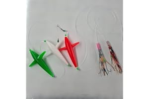 MG GROUP Kit Artigianale per Pesca A Traina Tonni, Tonnetti, Lampughe e Palamiti, Pesci Spada, alletterati. Modello di Lenza a Scelta!