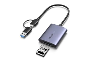 UGREEN CFexpress Type A-kortläsare USB-A/C 10 Gbps | CF-kortläsare stöder Windows/Mac/Linux, Plug & Play, kompatibel med iPhone 18 Pro/Pro Max/Duo, bärbar dator, , etc
