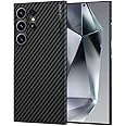 X-level Design for Samsung Galaxy S24 Ultra Case, Flexible Carbon Fiber Shockproof Lightweight Protective Cases Thin Slim Phone Cover Case for Samsung S24 Ultra(Black)