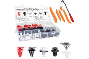 FOUNDCOOL 125pcs Assortment Auto Body Trim Retainers Clips Push Pin Fender Wheel Arch Liner Bumper Door Rocker Panel Moulding Clips Rivets Fasteners Removal Tools for Mini Cooper R50 R52 R53 R56