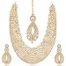 Sukkhi Gold Plated Australian Diamond Choker Necklace With Drop Earring & Mangtika For Women RS.599.00