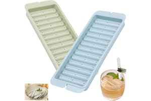 PTaizjjz Bandejas de cubitos de hielo, bandeja de palitos de hielo para botella de agua con tapa, bandeja de cubitos de hielo fina reutilizable de 13 cavidades
