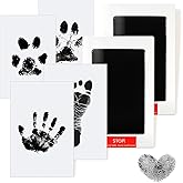 AOBETAK Kit Empreinte Pieds Et Mains Bébé Encre Garçon Fille Sans Contact Tampon Encreur Empreinte Kit Pour Nouveau-né Bebe, 