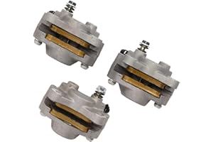 Keenso 3 Pcs ATV Front Rear Brake Caliper with Pad 0402 010 Front Left Right Rear Strong Power Replacement for Arctic Cat ATV 250 300 375 400 454 500