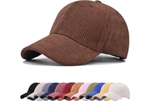 DURINM Cappellino da Baseball Classic Unisex Cappello da Sole in Velluto a Coste Regolabile con Visiera Curva Berretto per Sport Caldi Berretti Invernali da Baseball Donne