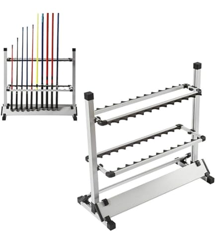 Fishing Rod Stand For 12 Rods, Double-sided Design Fishing Rod Rack Lightweight Aluminum Alloy Fishing Rod Holder Fishing Pole Rack Fishing Pole Organizer 44.5 X 50 X 32.5cm - View #9