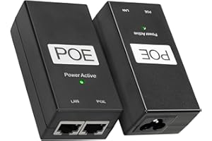 Extralink Inyector PoE POE-48-24W Fuente de alimentación PoE 48V, 0,5A, 24W Cable Incluido, Adaptador PoE, 2 Puertos, LED Indicator Plug & Play, Alimentador 48V para cámaras IP, Access Point