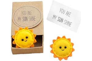 Fychuo Pocket Hug Sunflower Gifts Positive Affirmation Cards You Are My Sunshine Kitted Doll Hug in a Box Good Luck Gifts for Women Men Friends Sister Girlfriend Boyfriend Little Small Gift
