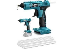 Ecarke Bezprzewodowy pistolet do kleju Ma Kita 18 V bateria litowa bezprzewodowy pistolet do klejenia Hot Sol idealny do naprawy rzemiosła DIY (z 20 szt. patyczków klejowych 11 mm)