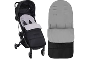 UPTVIN Sac de couchage chaud pour bébé - Manchon universel pour chaise longue à push-up Universelle Chancelière pour Poussette Bébé Chariot Coton Coussins Couverture pour Poussette Sac (Noir)