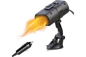 Chuankefanxing Calentador de Coche, 12V 220W Calentador de Coche portátil, 2 en 1 Calefacción y Refrigeración Calentador Desempañador de Parabrisas con Soporte de succión para Todos los Coches