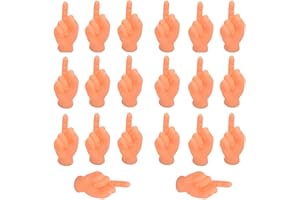 RTBRCG 20 Stück Mittelfinger, Stinkefinger Mini Hand, Mini Hände für Finger Puppets Toys Zubehör Geschenk Realistisches Design Lustige Fingerpuppen für Halloween Weihnachten Spielparty