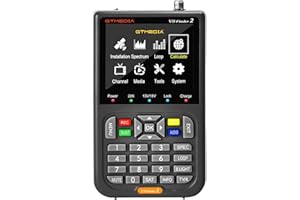 GT MEDIA V8 Finder 2 GTMEDIA DVB-S/S2 Localizador de señal parabólica de Satélites Digital MPEG-2/4 H.264(8 bit) Pantalla LCD de 3,5" para TV Digital por satélite