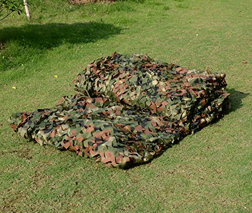 Red de camuflaje, 2 x 3 m, estampado militar, hojas, para acampadas y caza