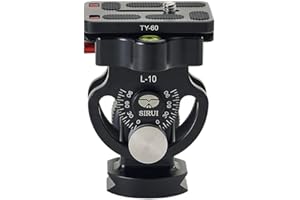 Sirui L-10 Tripod Tilt Head (Aluminum, Height: 86mm, Weight: 0.33KG, Load Capacity: 15KG) with Removable Quick Release Plate TY-60