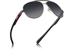 CARFIA męskie okulary przeciwsłoneczne, ochrona polaryzacyjna UV400, prostokątne klasyczne okulary przeciwsłoneczne Premium, okulary przeciwsłoneczne pilot