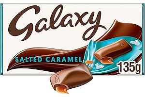 MARS Galaxy Chocolate Bar, Salted Caramel & Milk Chocolate, 135g, Ideal for Gift, Snacks or Hamper