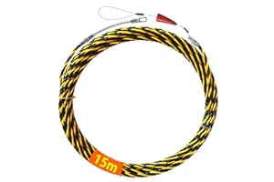 Akuoly Tire fil électriques 15M Kit rétractable d’installation pour Cable et rallonge en acier spiralé flexible
