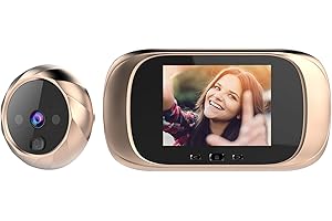 Splenssy Spioncino Digitale per Porta con Schermo LCD da 2,8 Pollici, Supporto Visione Notturna Servizio Fotografico, Videosorveglianza Digitale Della Porta per Home Security (Oro)
