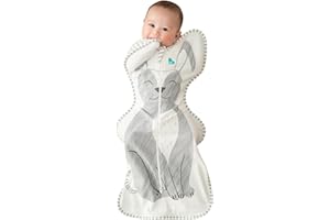 Love To Dream Swaddle Up, Taille M 6-8,5 kg - Gris, Coupe ajustée, favorise Un Sommeil sain, 1,0 Tog - 20-24 °C, Coton Lavable en Machine et Double Fermeture éclair