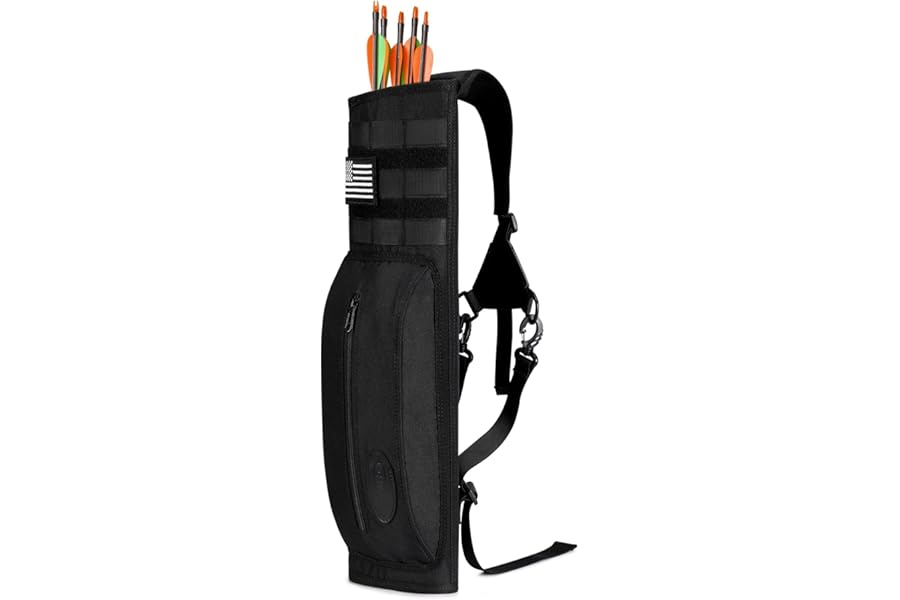 G4Free Archery Deluxe Canvas Back Arrow Quiver Hunting Target Arrow Quiver