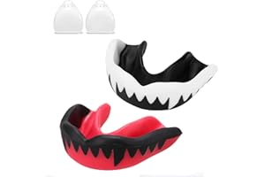 BEKINDPRO 2 Pcs Sports Gum Shield Adults and Junior Mouth Guard with Case, Mouldable Slim Fit Mouthguard for Boxing, MMA, Rugby, Martial Arts, Judo, Karate, Hockey and All Contact Sports