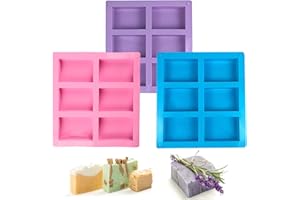 ‎JOKILY Seifenformen Silikon, 3 Stück Seifenform Rechteckig, Silikonform Seife, Silikonformen Seife, Seifen Silikonform, Silikonformen Gießformen Seife, Soap Mold für DIY Handwerk Seifenherstellung