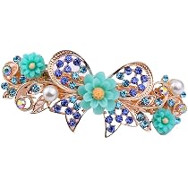 Vintage-Blumen Haarnadeln – 6 Stück Mit Strass, Rutschfeste Clips Für Lockiges & Glattes Haar