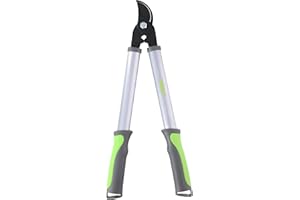 Kinzo Pruning Shears - Branch Cutter 48 cm - Hedge Shears for Hedges and Branches - Garden and Pruning Tool with Parrot Beak - Ergonomic Handles - Metal/Plastic - Silver/Grey