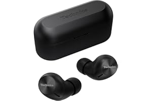 Technics EAH-AZ40M2EK Auriculares Inalámbricos con Cancelación De Ruido, Bluetooth Multipunto 3 Dispositivos, Cómodos Intraurales, Micrófono Integrado, Ajuste personalizable, Negro