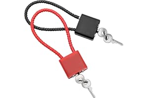 MAIXINNEW 2 Piezas Candado Cable Acero con Misma Llave, Candado Taquilla con Llave, Candado Cable Largo Resistente para Puerta Bicicleta Gimnasio