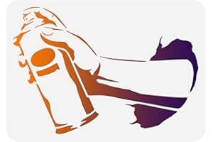 FINGERINSPIRE Stencil per bombolette spray Graffiti Spray Can Stencil 29.7x21cm PET per Dipingere su Carta, Piastrelle, Arredamento, Finestra, Porta