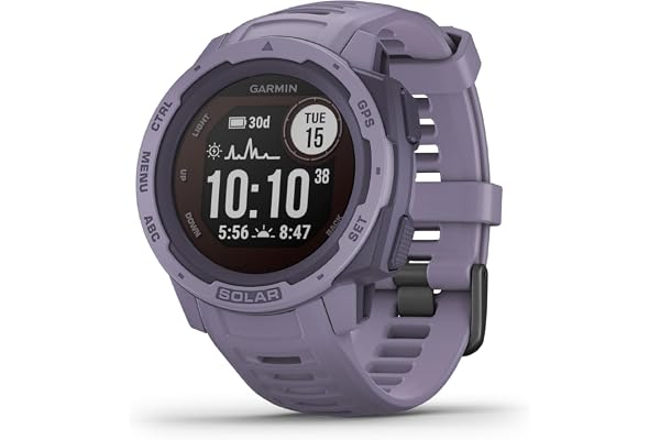 Garmin Instinct Solar - Montre GPS de Plein air Robuste avec Chargement à l'énergie Solaire - Violet