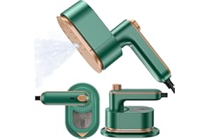 CWEOPO Defroisseur Vapeur à Main, Fer à Repasser de Voyage Portable, Fer à Vapeur Portable, Fer a Repasser Vapeur, 180° Degrés Pliable Mini Fer à Vapeur, Rapide 30S, Fer à Main pour la Maison et Les Voyages