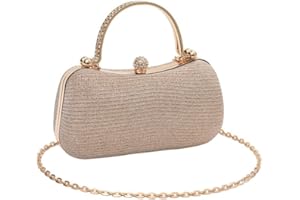 RPAEOY Bolso Mujer Fiesta Elegante Clutch Vintage con Extraíble Cadena Clutch de Embrague Crossbody Monedero Noche Clutch para Novia Boda Cóctel Baile Fiesta