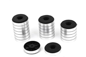 UXCELL sourcing map Reproductor de CD Altavoz DAC Pies Alfombrilla Soporte 40mm x 10mm 20Pcs Plateado Tonos