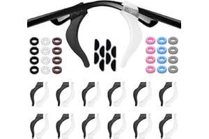 GOWTX 16 Pairs Universal Ear Hook Kit, Non-Slip Glasses Temple Cover Ear, Non-Slip Glasses Holder Accessories, Silicone Non-Slip Glasses Holder for Glasses Hangers, Glasses Non-Slip Stopper for Reading