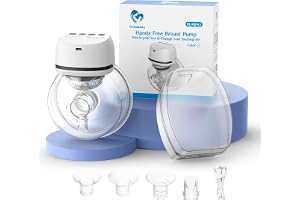 Bellababy Hands-Free Breast Pump Wearable, Electric Breast Pump Portable, Effective Suction, 4 Modes & 6 Levels, 6 oz, 1 Pack (24mm Flange, with 21mm/19mm/17mm Inserts)